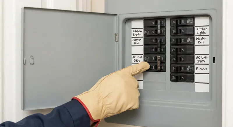 Checking AC circuit breaker