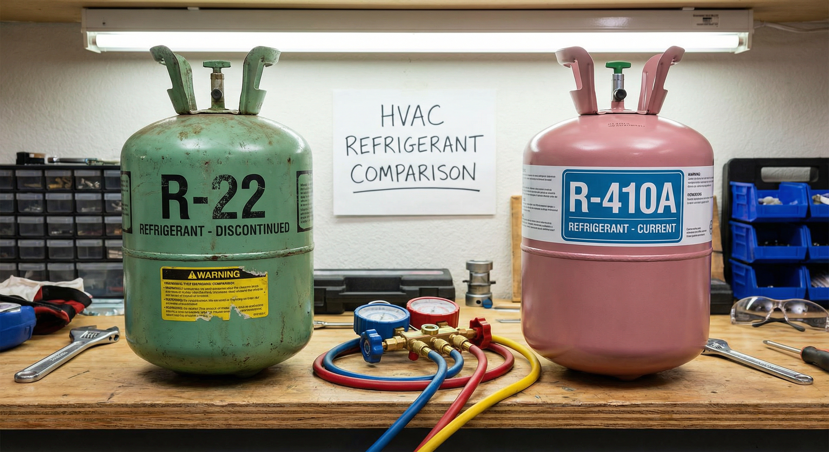 R-22 discontinued refrigerant vs R-410A current refrigerant